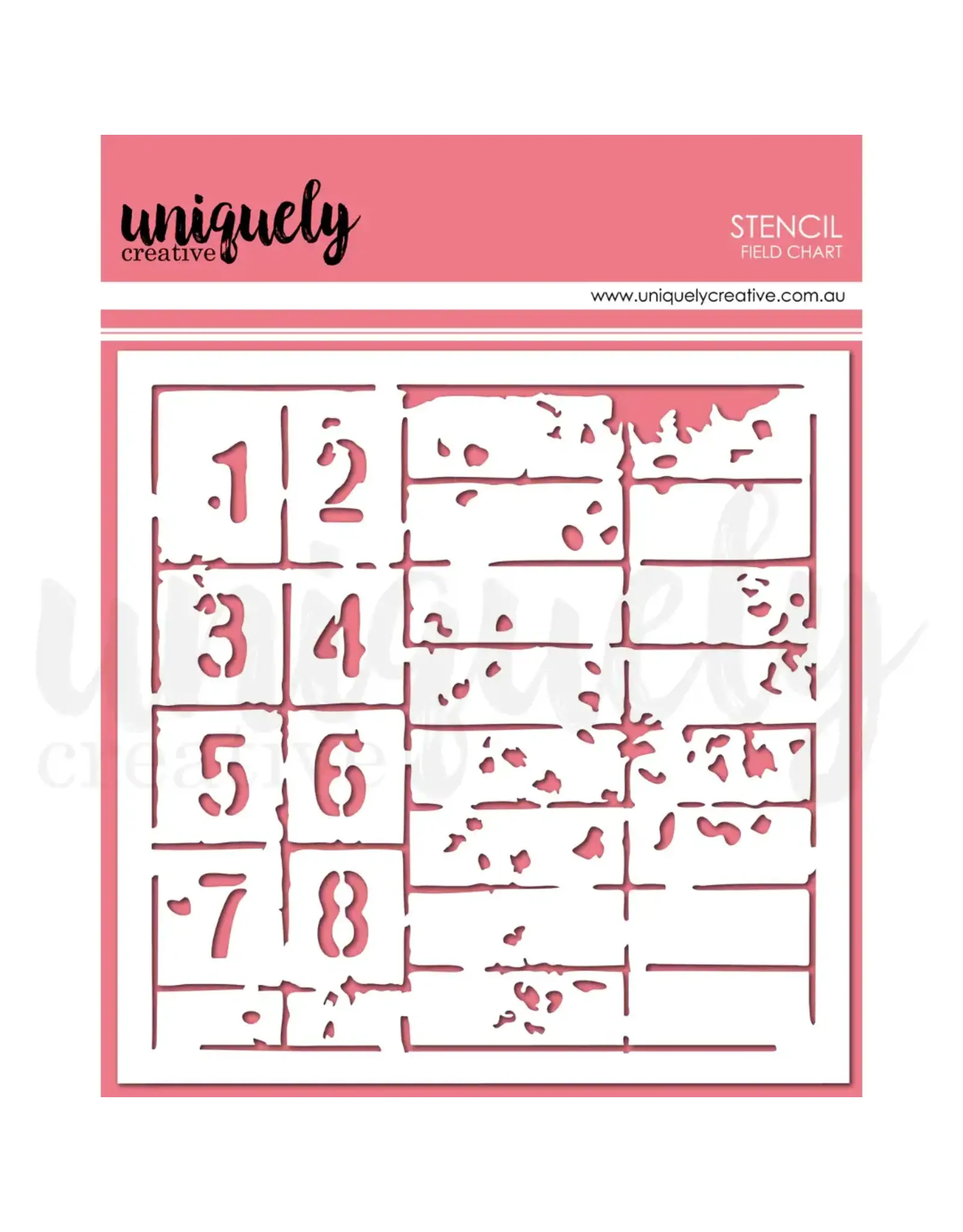 UNIQUELY CREATIVE UNIQUELY CREATIVE FIELD CHART STENCIL