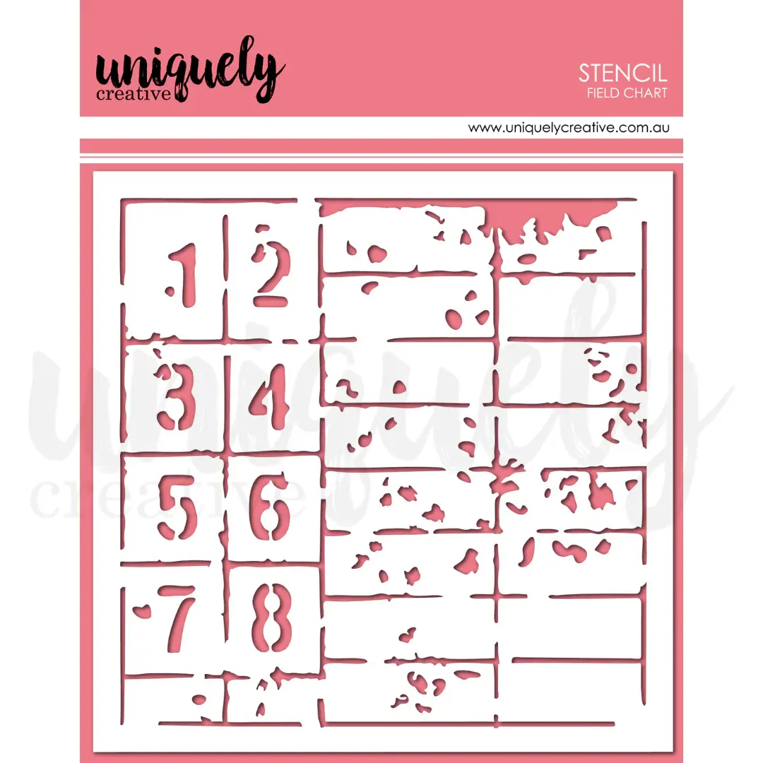 UNIQUELY CREATIVE UNIQUELY CREATIVE FIELD CHART STENCIL