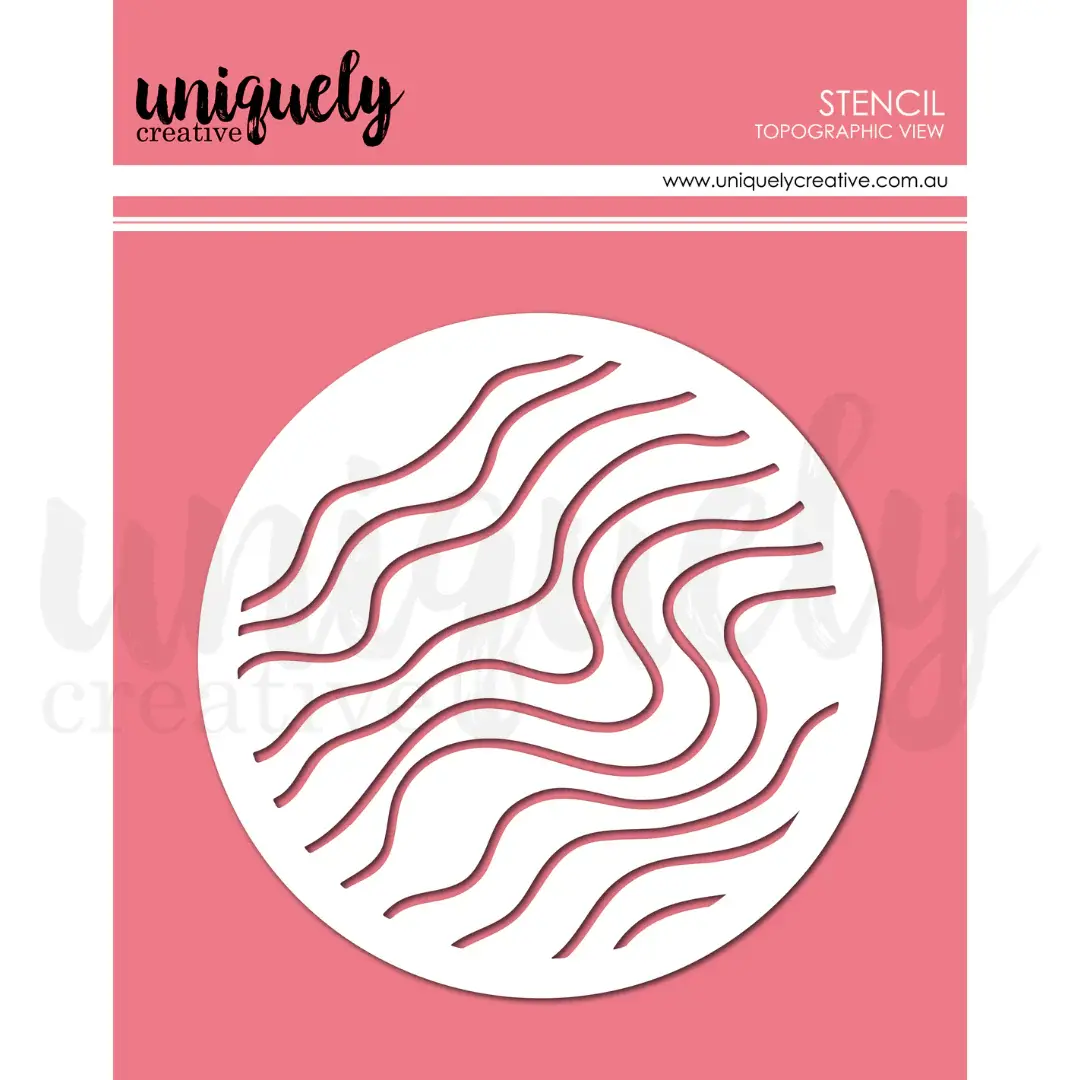 UNIQUELY CREATIVE UNIQUELY CREATIVE TOPOGRAPHIC VIEW STENCIL