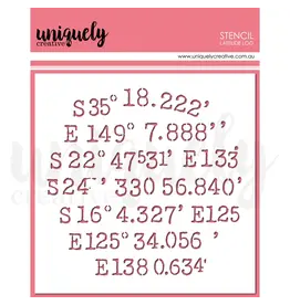 UNIQUELY CREATIVE UNIQUELY CREATIVE LATITUDE LOG STENCIL