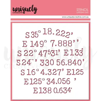 UNIQUELY CREATIVE UNIQUELY CREATIVE LATITUDE LOG STENCIL