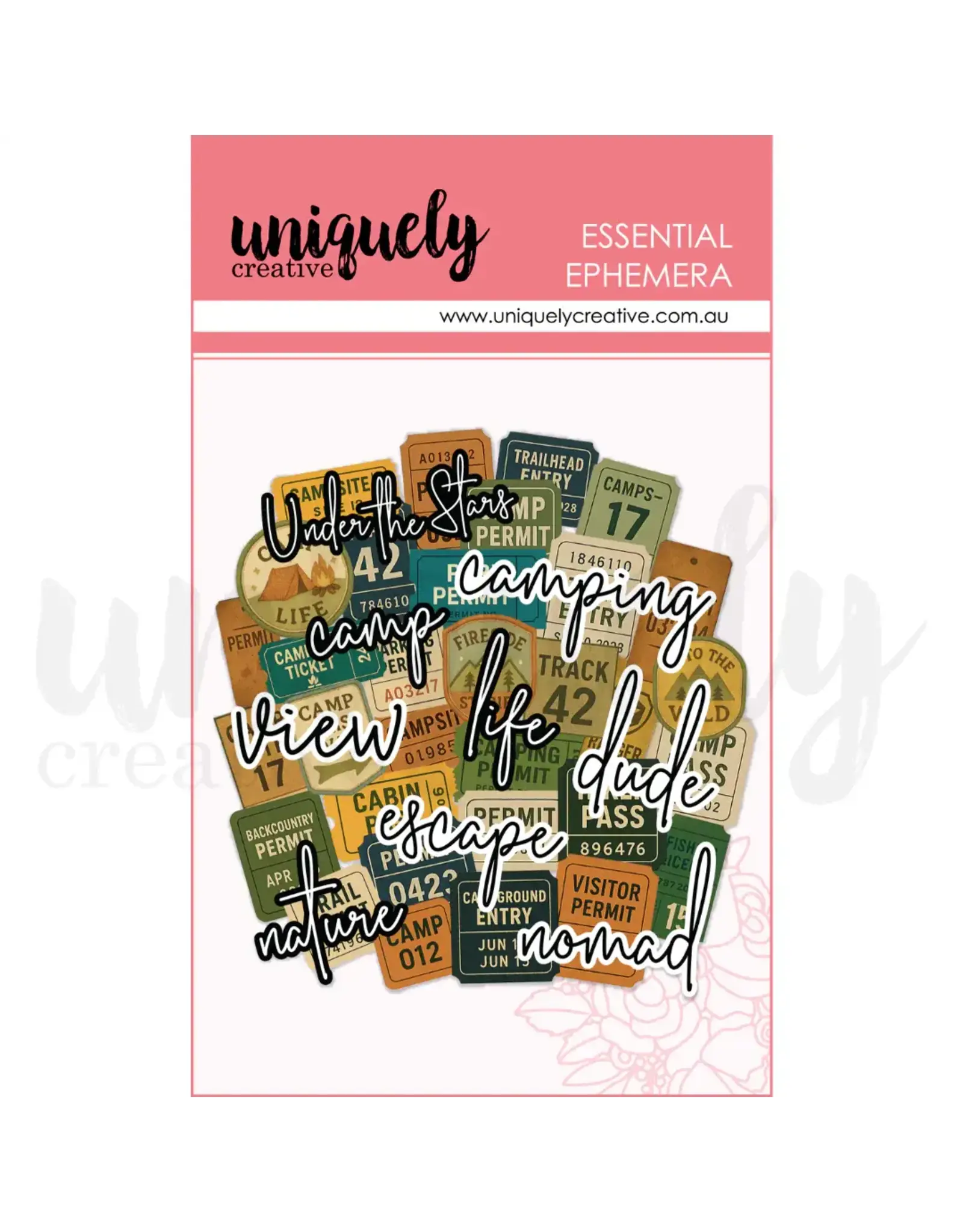 UNIQUELY CREATIVE UNIQUELY CREATIVE CAMPSITE TICKETS & TITLES EPHEMERA