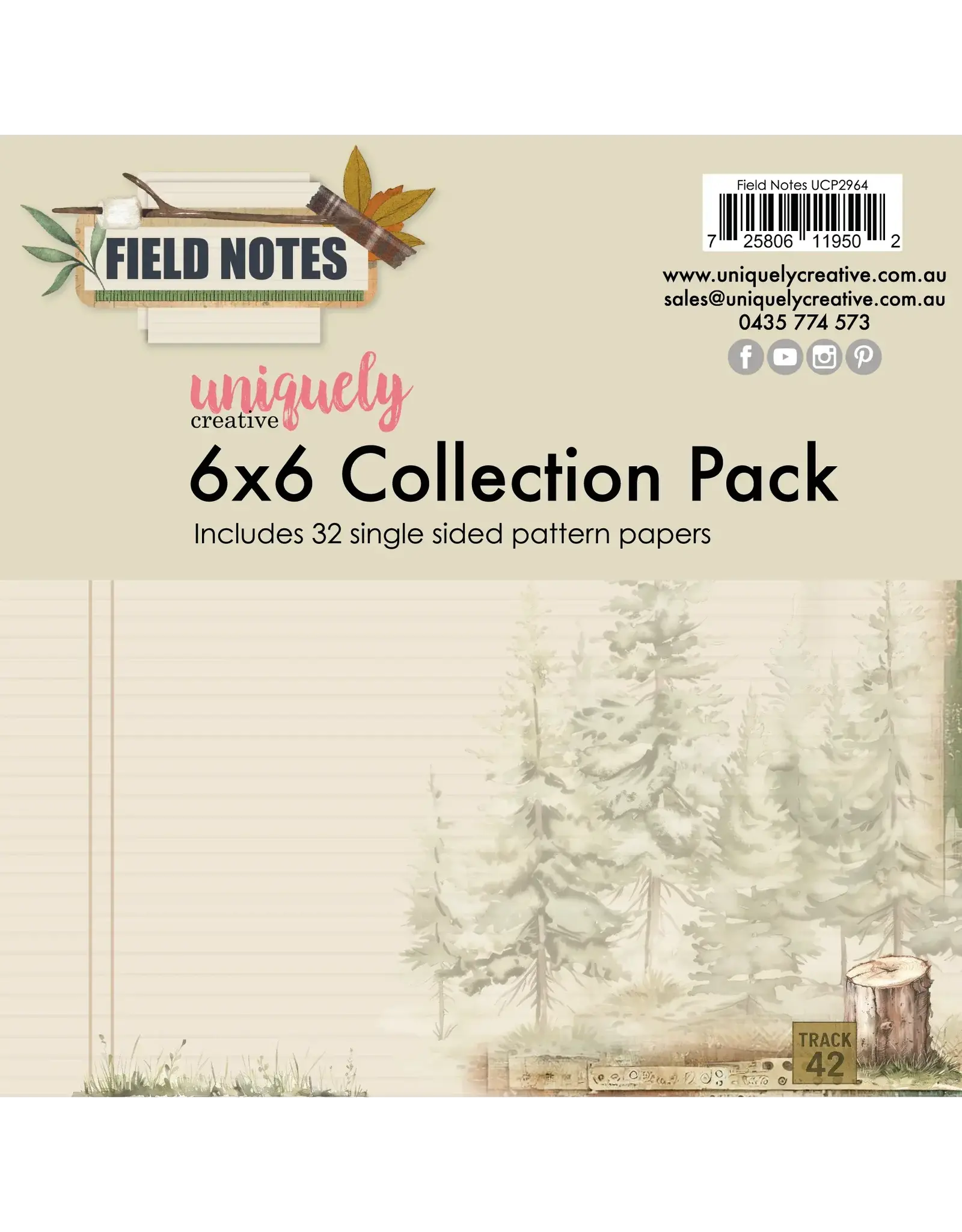 UNIQUELY CREATIVE UNIQUELY CREATIVE FIELD NOTES 6x6 COLLECTION PACK