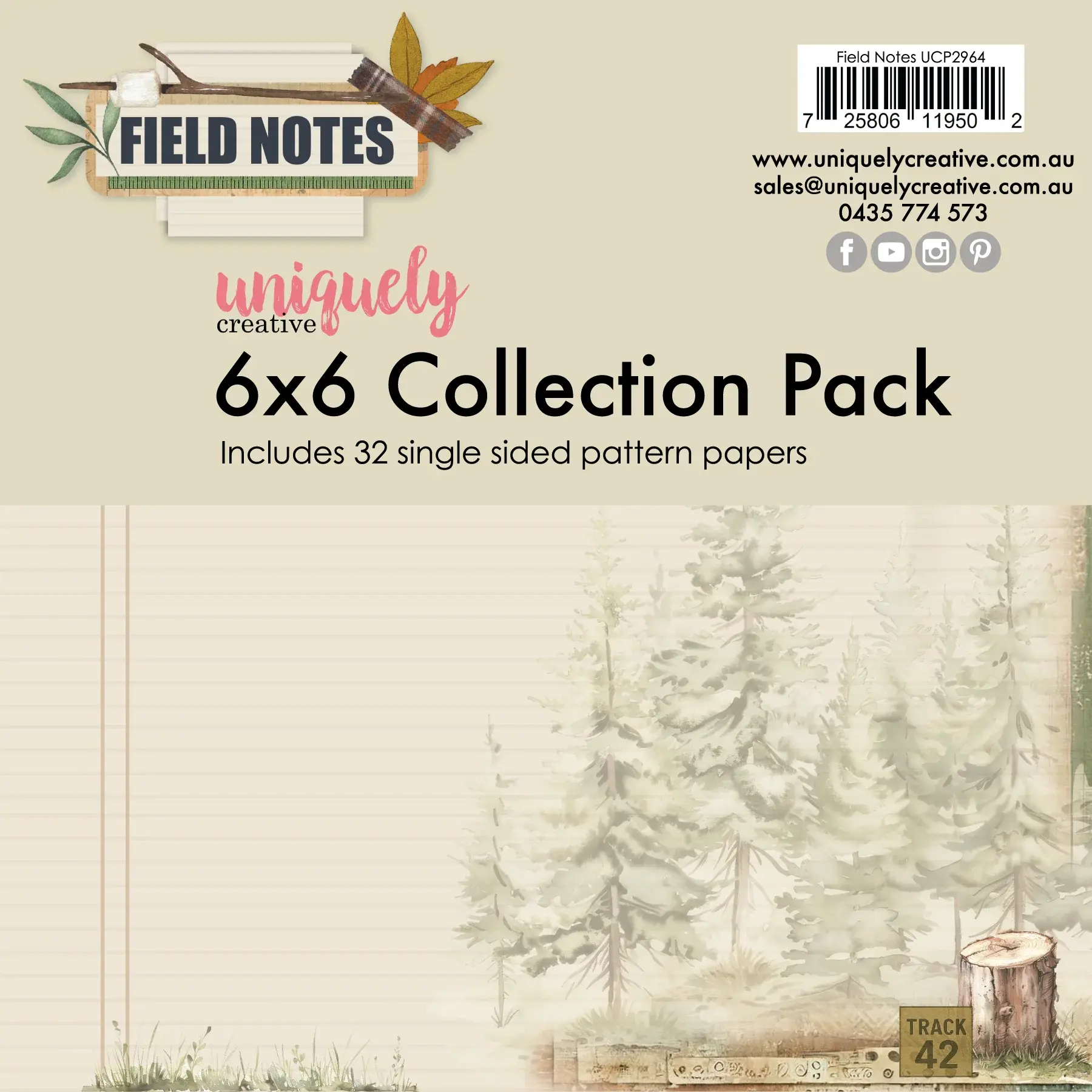 UNIQUELY CREATIVE UNIQUELY CREATIVE FIELD NOTES 6x6 COLLECTION PACK