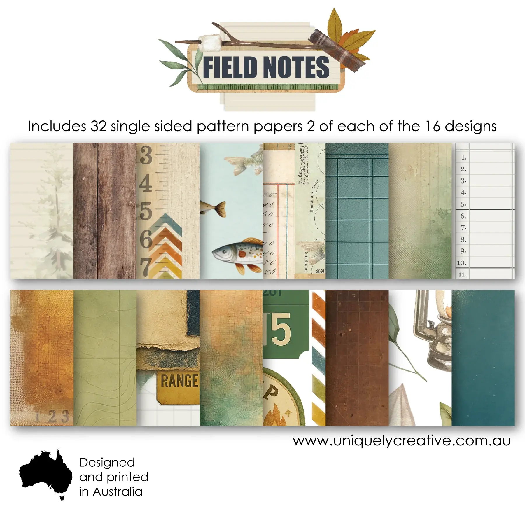 UNIQUELY CREATIVE UNIQUELY CREATIVE FIELD NOTES 6x6 COLLECTION PACK