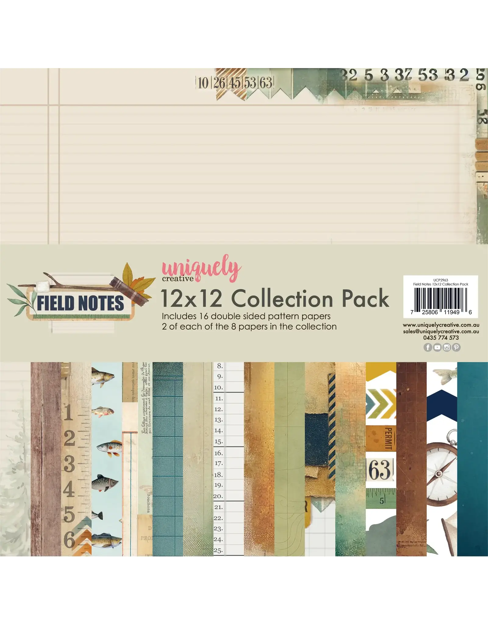 UNIQUELY CREATIVE UNIQUELY CREATIVE FIELD NOTES 12x12 COLLECTION PACK