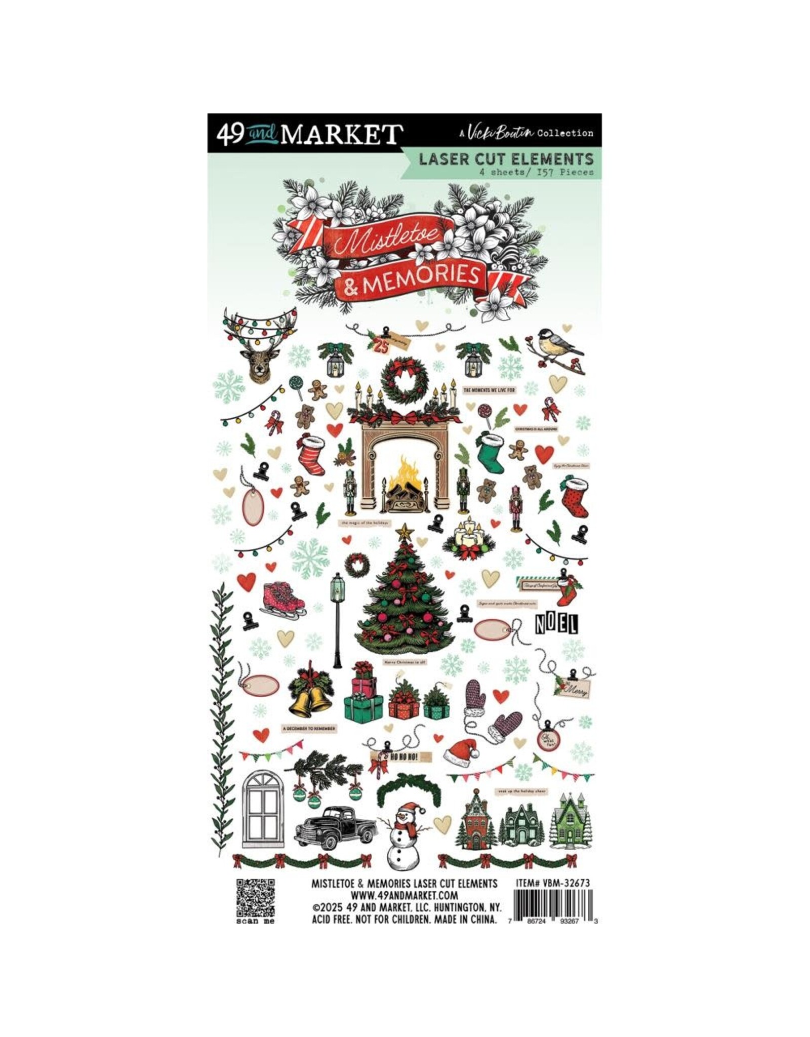 49 AND MARKET 49 AND MARKET MISTLETOE AND MEMORIES 6x12 LASER CUT ELEMENTS