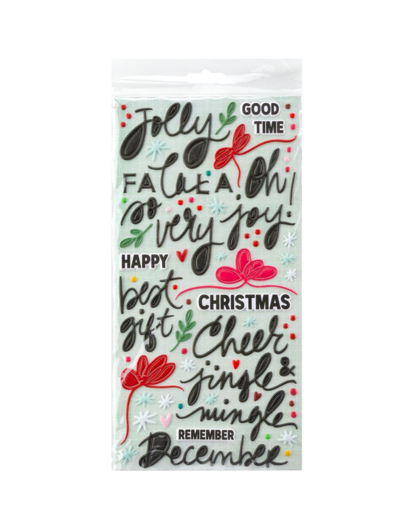49 AND MARKET 49 AND MARKET MISTLETOE AND MEMORIES PUFFY STICKERS