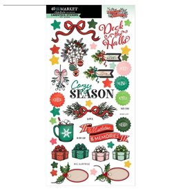 49 AND MARKET 49 AND MARKET MISTLETOE AND MEMORIES 6x12 CHIPBOARD STICKERS