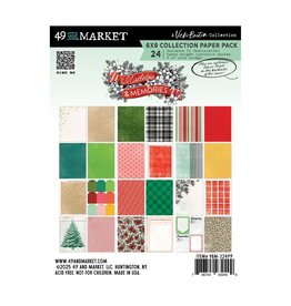 49 AND MARKET 49 AND MARKET MISTLETOE AND MEMORIES 6x8 COLLECTION PACK 24 SHEETS