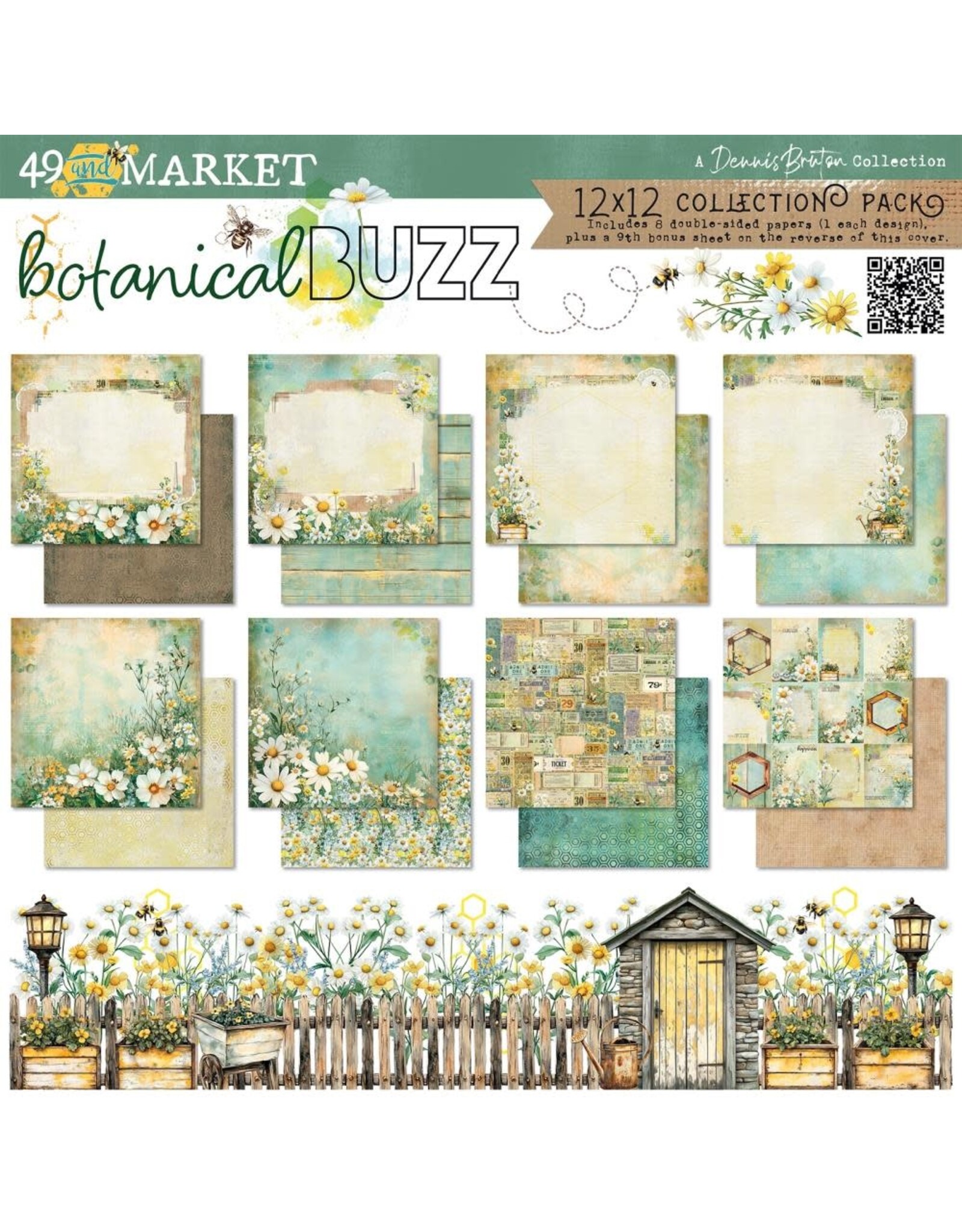 49 AND MARKET 49 AND MARKET BOTANICAL BUZZ 12x12 COLLECTION PACK