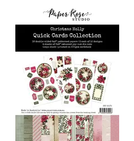 PAPER ROSE PAPER ROSE CHRISTMAS HOLLY QUICK CARDS KIT