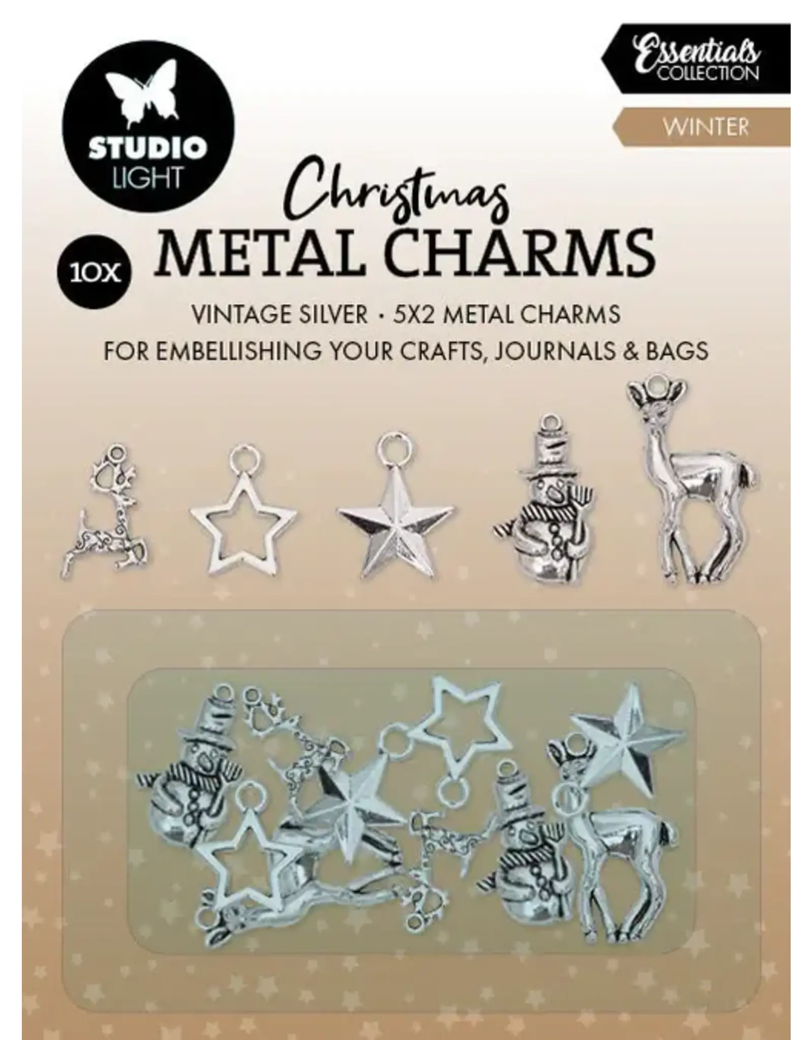 STUDIOLIGHT STUDIOLIGHT ESSENTIALS COLLECTION WINTER ELEMENTS METAL CHARMS