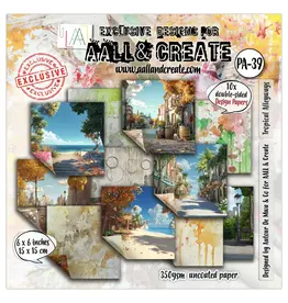 AALL & CREATE AALL & CREATE AUTOUR DE MWA & CO #39 TROPICAL ALLEYWAYS 6x6 DOUBLE-SIDED DESIGN PAPERS 10/PK