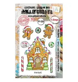 AALL & CREATE AALL & CREATE JANET KLEIN #1318 CANDY LANE A7 CLEAR STAMP SET