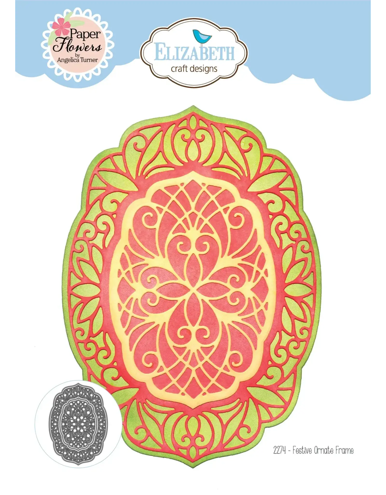 ELIZABETH CRAFT DESIGNS ELIZABETH CRAFT DESIGNS FESTIVE ORNATE FRAME DIE SET