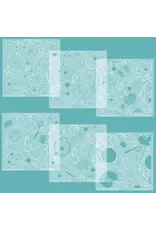 HONEY BEE HONEY BEE STAMPS MAKER'S MIX 6x6 LAYERING STENCIL SET 6/PK