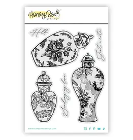 HONEY BEE HONEY BEE STAMPS ORNATE GINGER JAR CLING STAMP SET