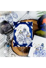 HONEY BEE HONEY BEE STAMPS ORNATE GINGER JAR CLING STAMP SET