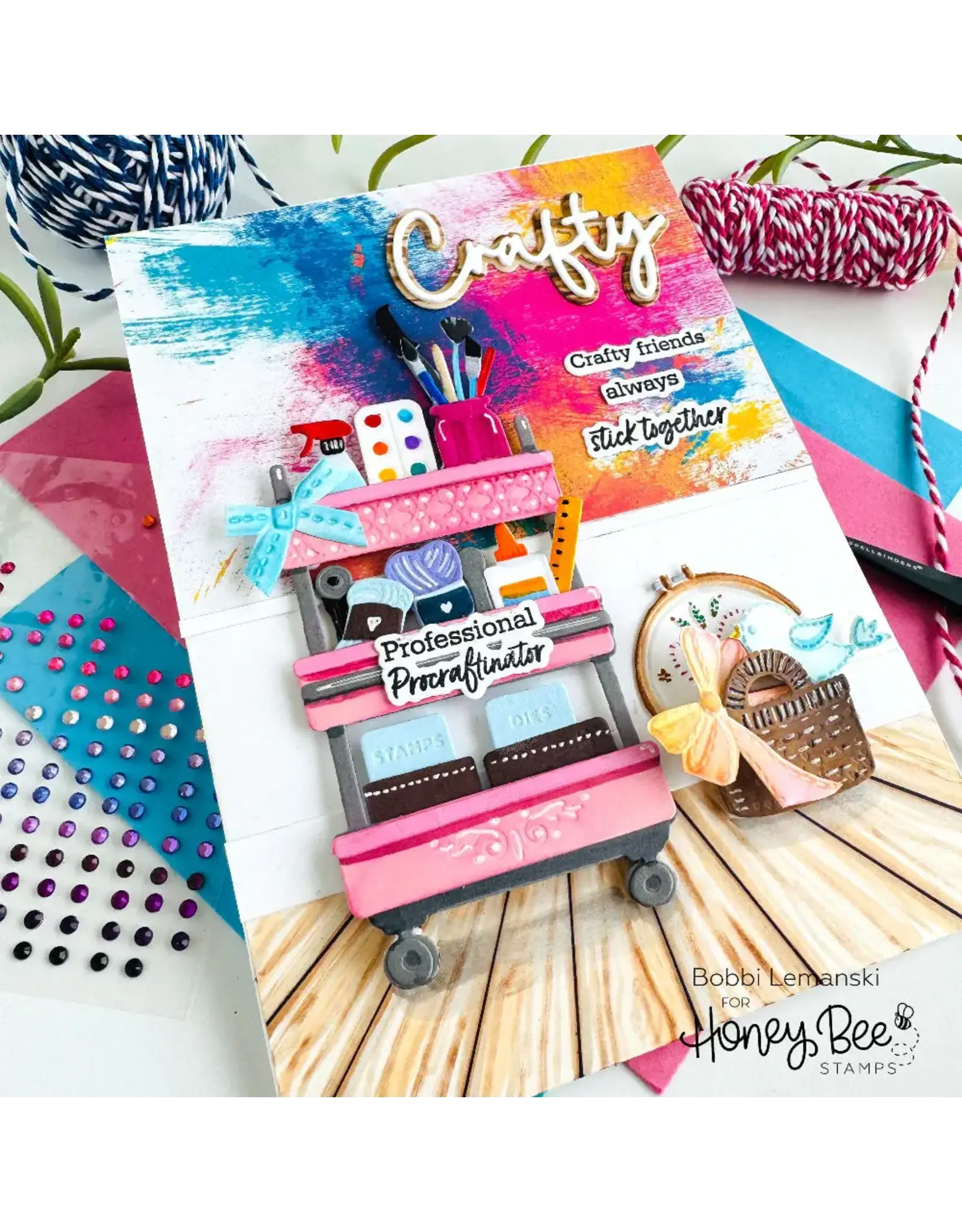 HONEY BEE HONEY BEE STAMPS LOVELY LAYERS: CRAFT CART DIE SET