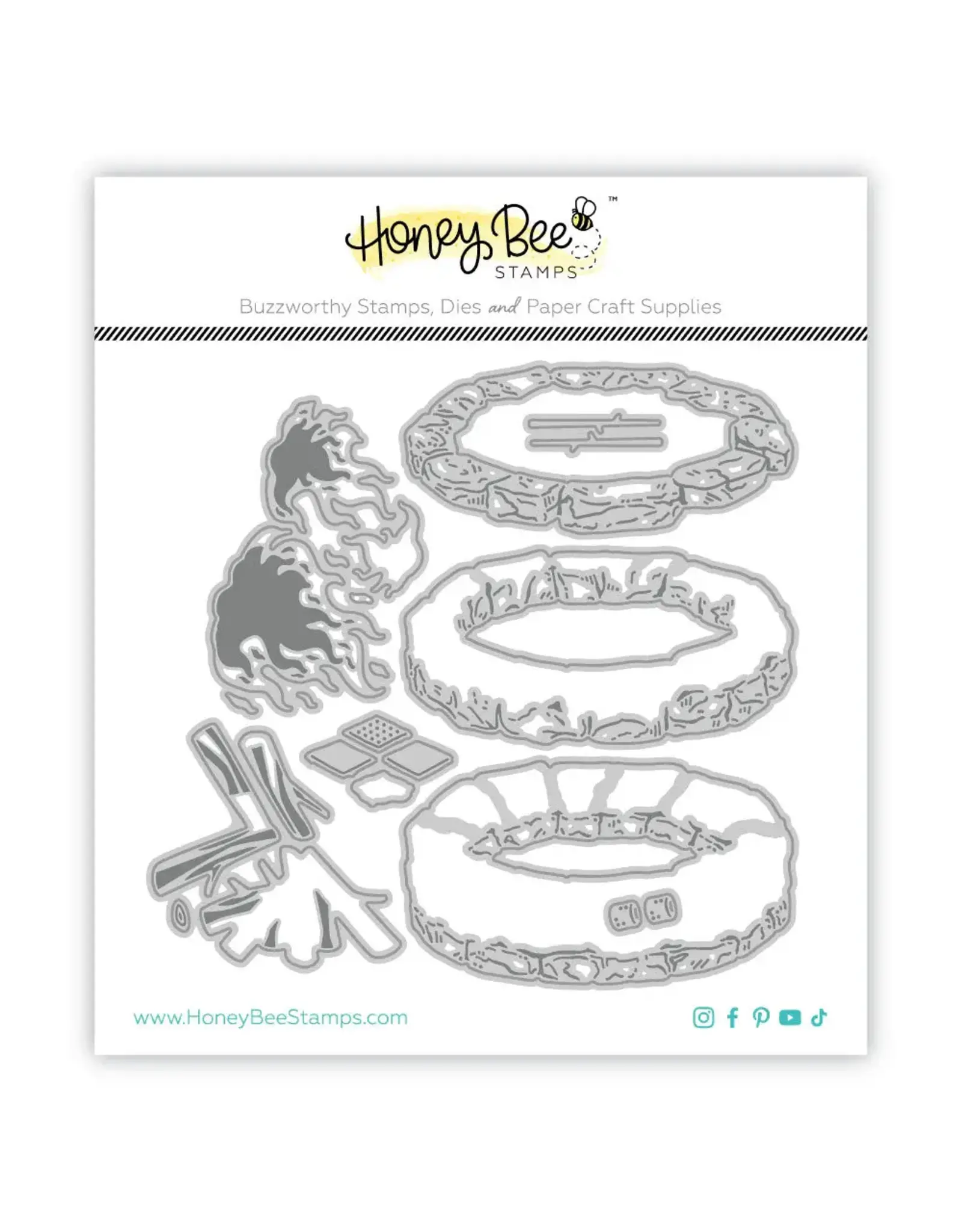 HONEY BEE HONEY BEE STAMPS LOVELY LAYERS: FIREPIT DIE SET