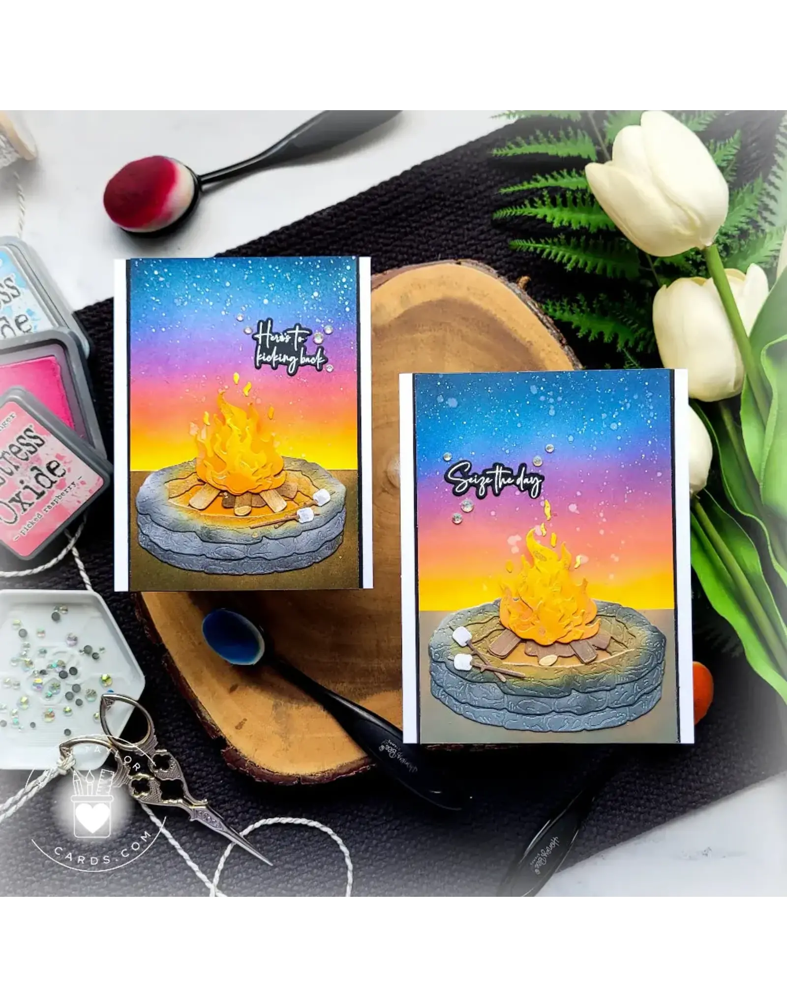 HONEY BEE HONEY BEE STAMPS LOVELY LAYERS: FIREPIT DIE SET