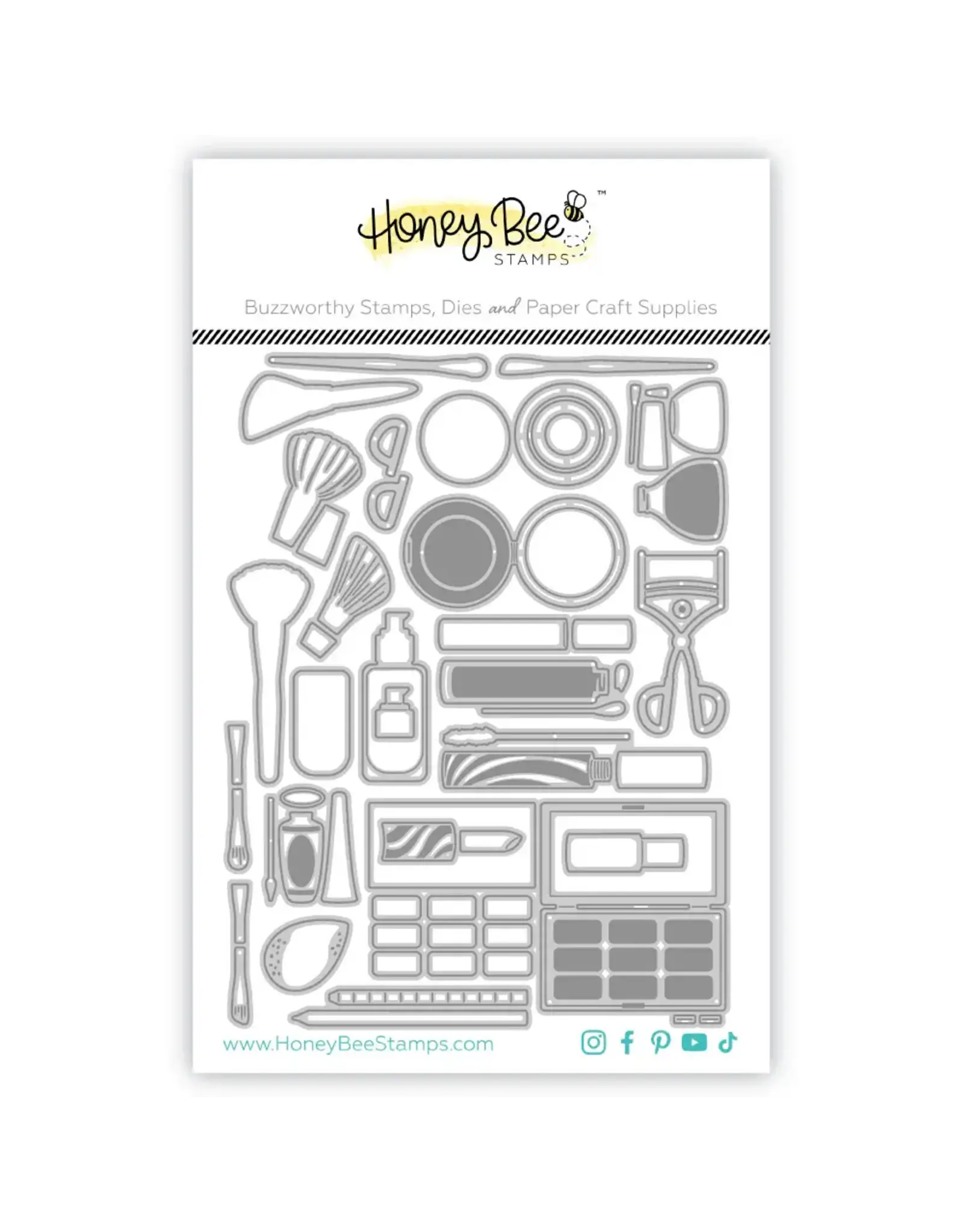 HONEY BEE HONEY BEE STAMPS LOVELY LAYERS: ZIPPER BAG MAKEUP ADD-ON DIE SET