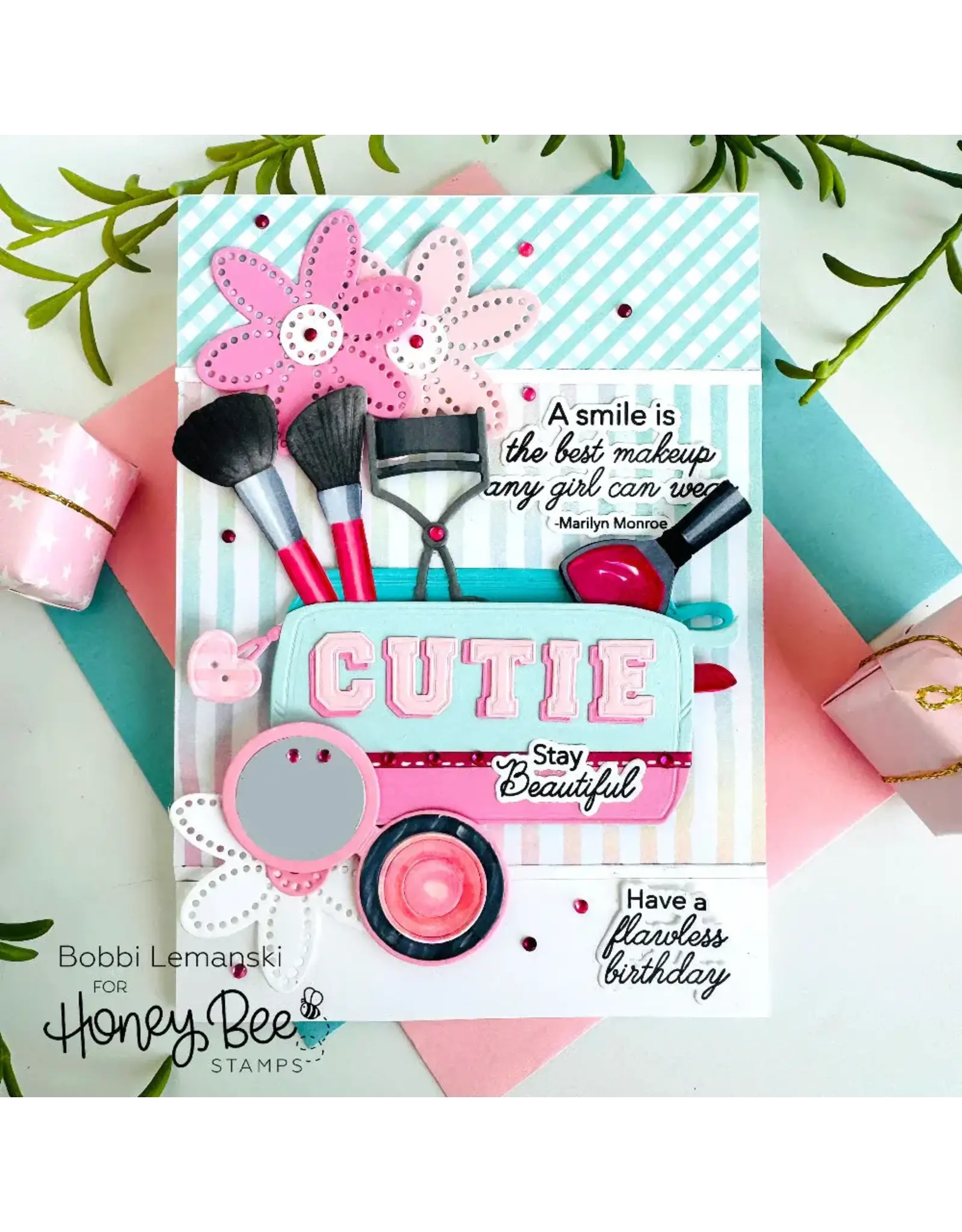 HONEY BEE HONEY BEE STAMPS LOVELY LAYERS: ZIPPER BAG MAKEUP ADD-ON DIE SET