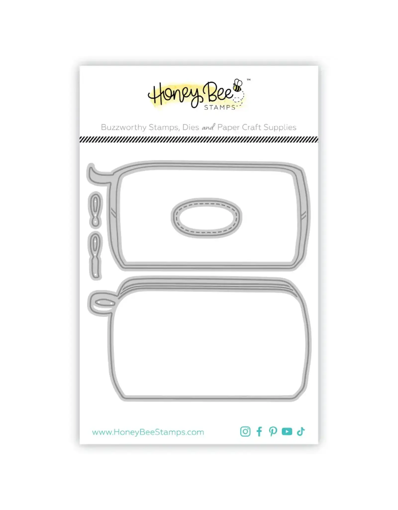 HONEY BEE HONEY BEE STAMPS LOVELY LAYERS: ZIPPER BAG DIE SET