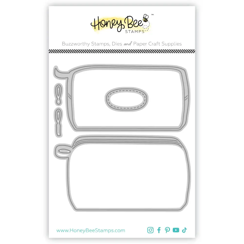 HONEY BEE HONEY BEE STAMPS LOVELY LAYERS: ZIPPER BAG DIE SET