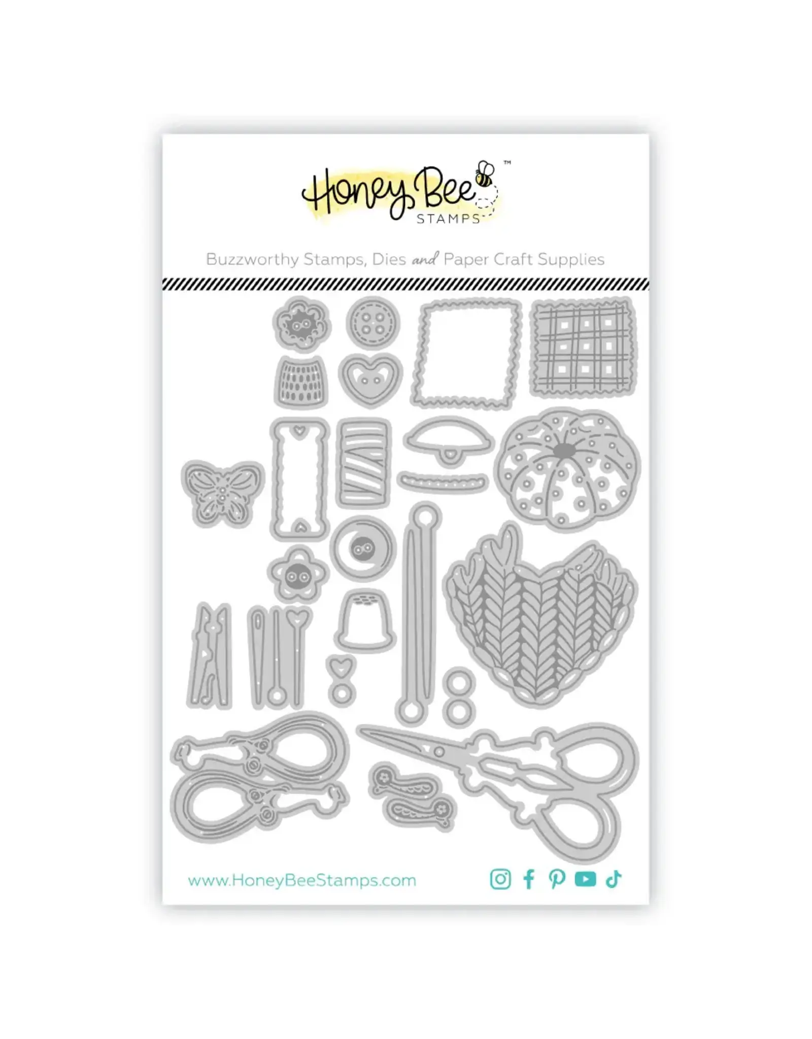 HONEY BEE HONEY BEE STAMPS LOVELY LAYERS: STITCHING ELEMENTS DIE SET