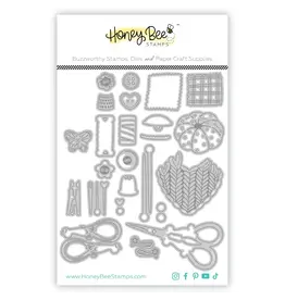 HONEY BEE HONEY BEE STAMPS LOVELY LAYERS: STITCHING ELEMENTS DIE SET