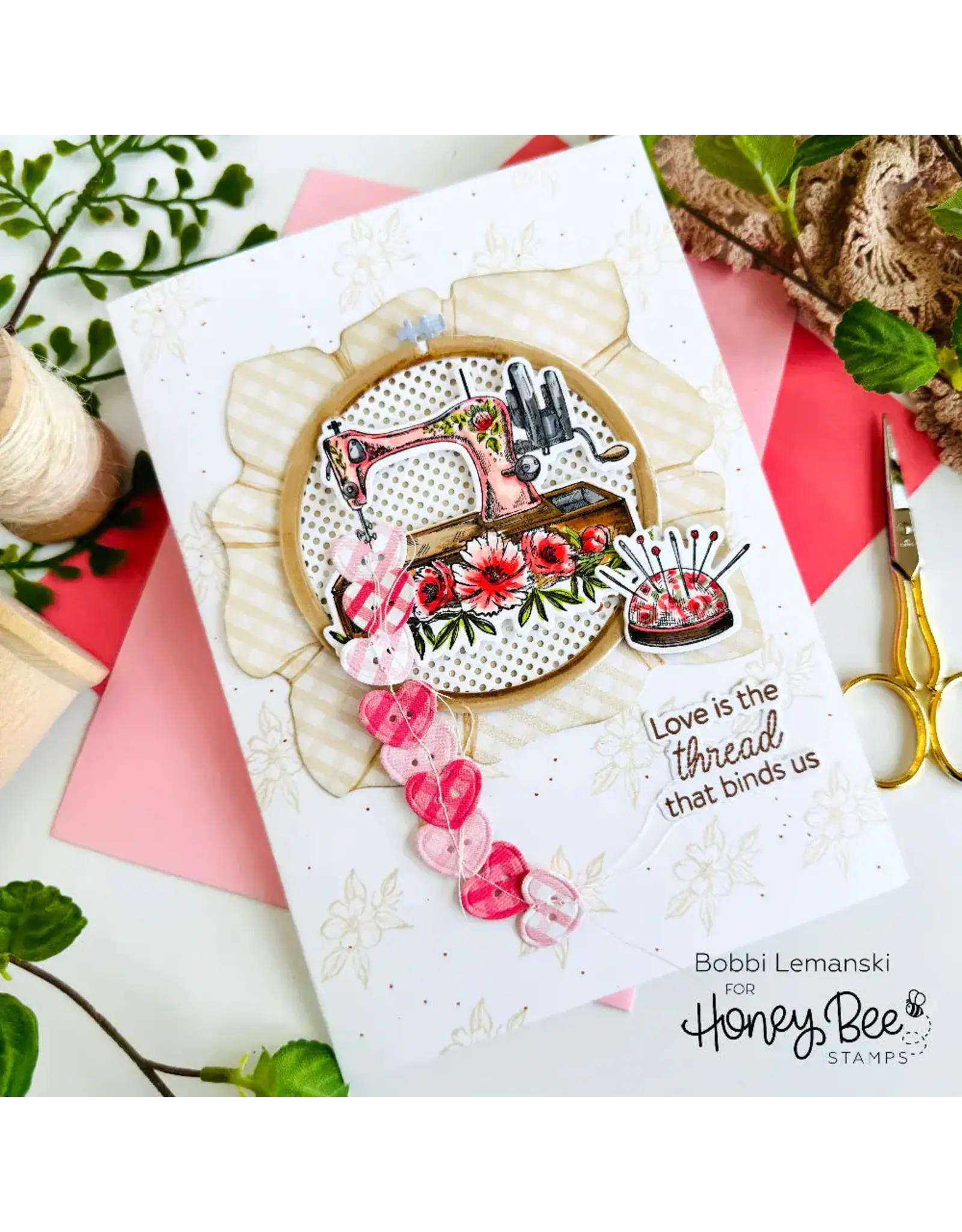 HONEY BEE HONEY BEE STAMPS LOVELY LAYERS: STITCHING ELEMENTS DIE SET