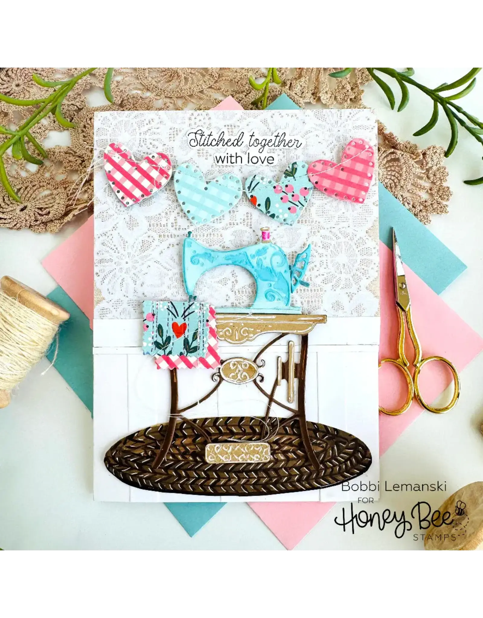 HONEY BEE HONEY BEE STAMPS LOVELY LAYERS: STITCHING ELEMENTS DIE SET