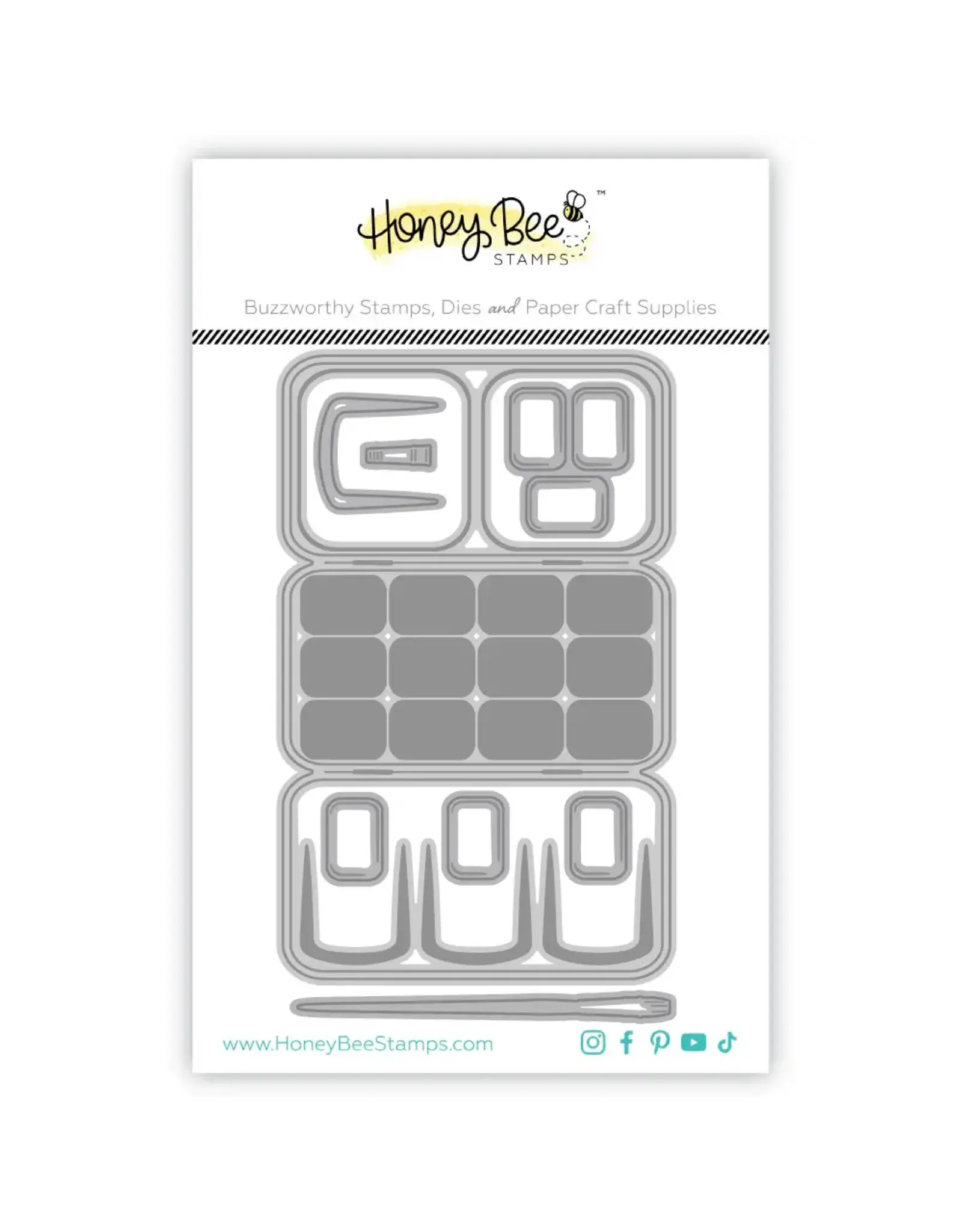 HONEY BEE HONEY BEE STAMPS LOVELY LAYERS: TIN PALETTE DIE SET