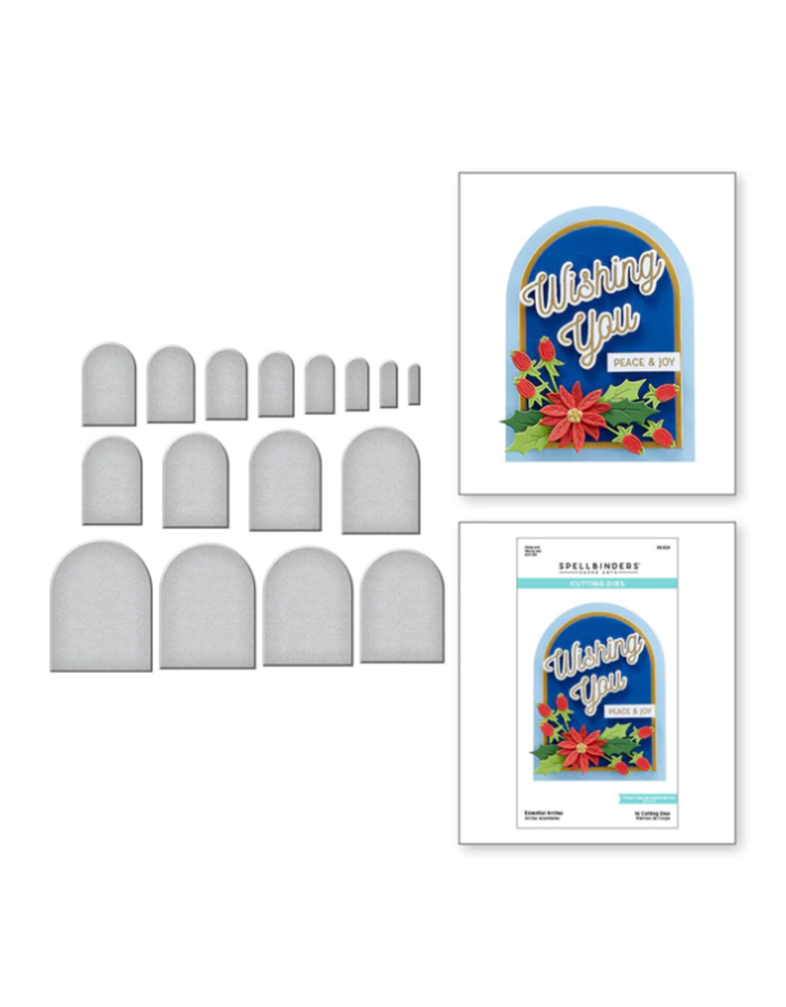 SPELLBINDERS SPELLBINDERS GLIMMER GREETINGS COLLECTION ESSENTIAL ARCHES ETCHED DIE SET