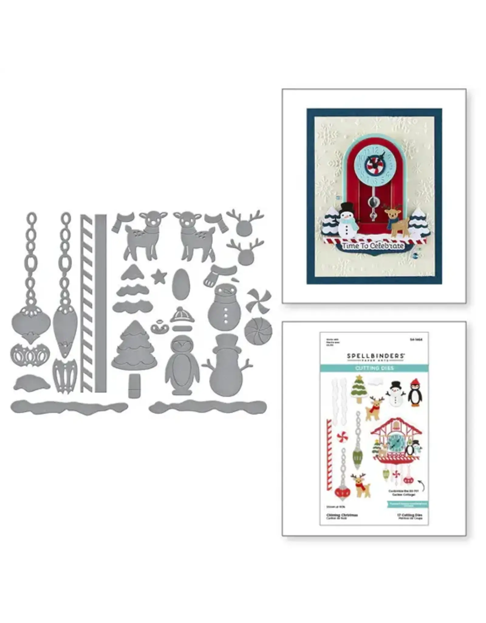 SPELLBINDERS SPELLBINDERS CUCKOO COTTAGE COLLECTION CHIMING CHRISTMAS DIE SET