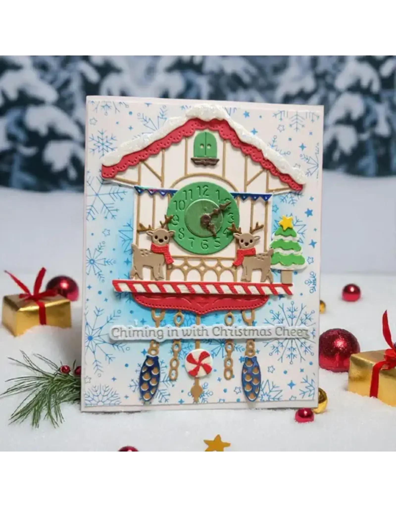 SPELLBINDERS SPELLBINDERS CUCKOO COTTAGE COLLECTION CHIMING CHRISTMAS DIE SET
