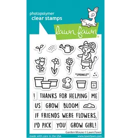 LAWN FAWN LAWN FAWN GARDEN MOUSE CLEAR STAMP SET