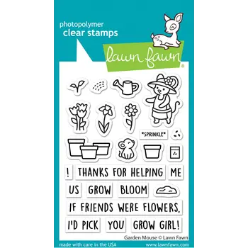 LAWN FAWN LAWN FAWN GARDEN MOUSE CLEAR STAMP SET