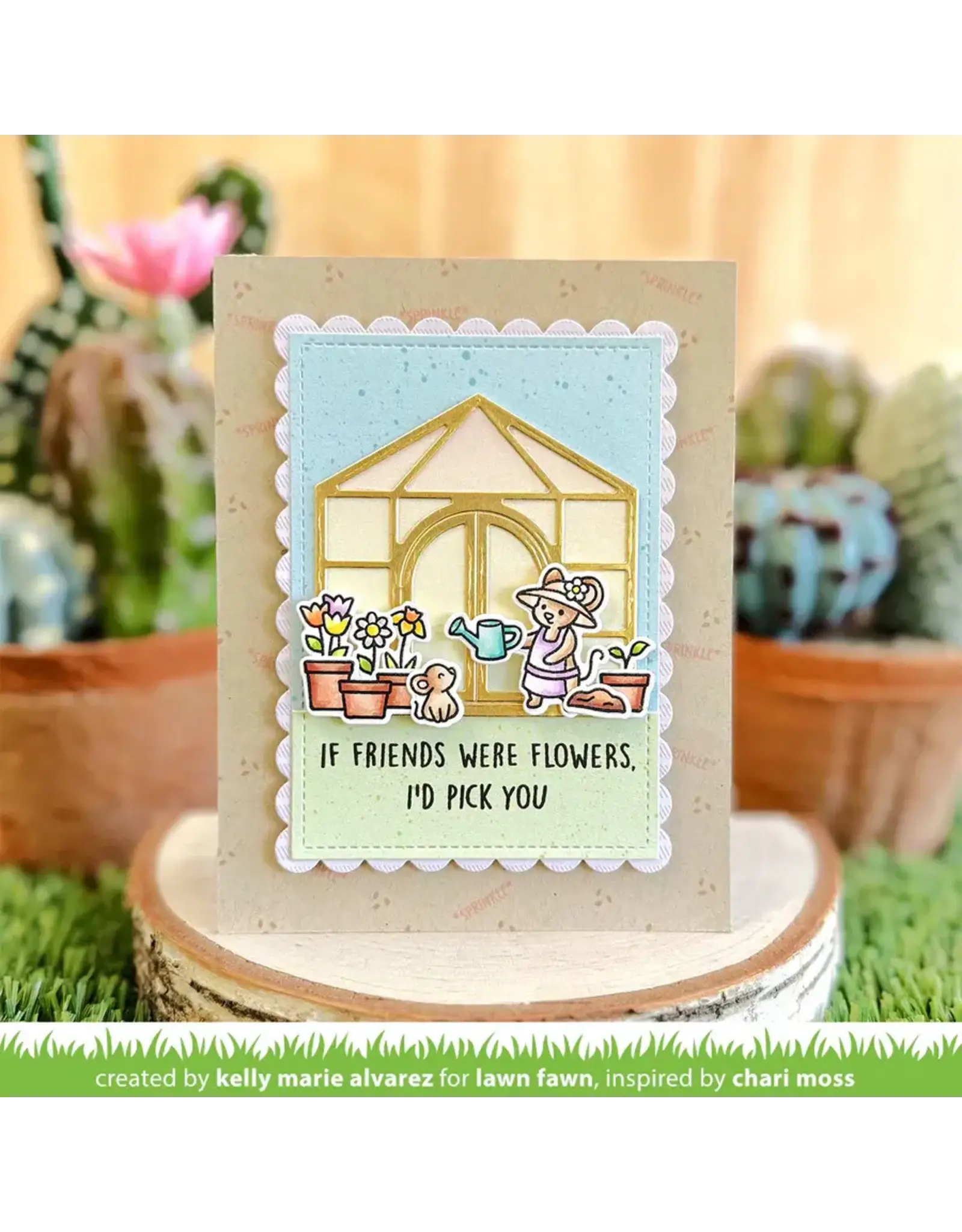 LAWN FAWN LAWN FAWN GARDEN MOUSE CLEAR STAMP SET