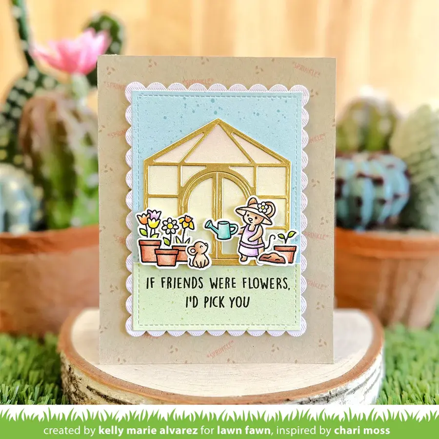 LAWN FAWN LAWN FAWN GARDEN MOUSE CLEAR STAMP SET