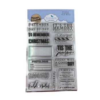 ELIZABETH CRAFT DESIGNS ELIZABETH CRAFT DESIGNS PLANNER ESSENTIALS FIELD NOTES CLEAR STAMP SET