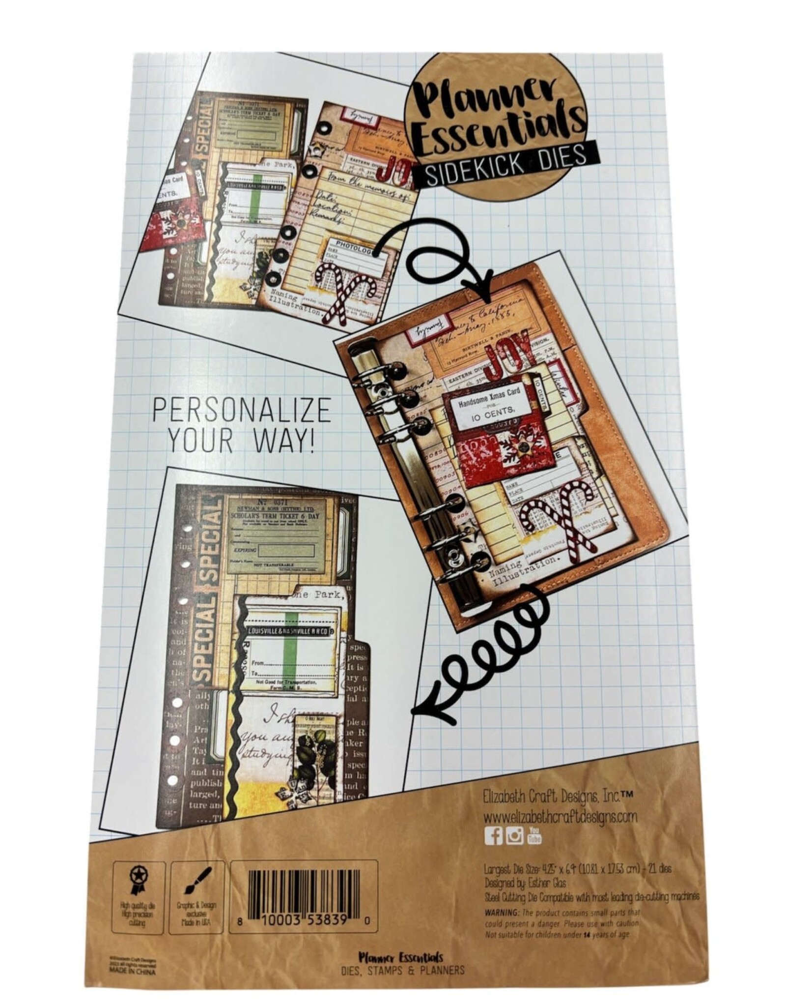 ELIZABETH CRAFT DESIGNS ELIZABETH CRAFT DESIGNS SIDEKICK PLANNER ESSENTIALS 29 HOLLY JOLLY DIE SET