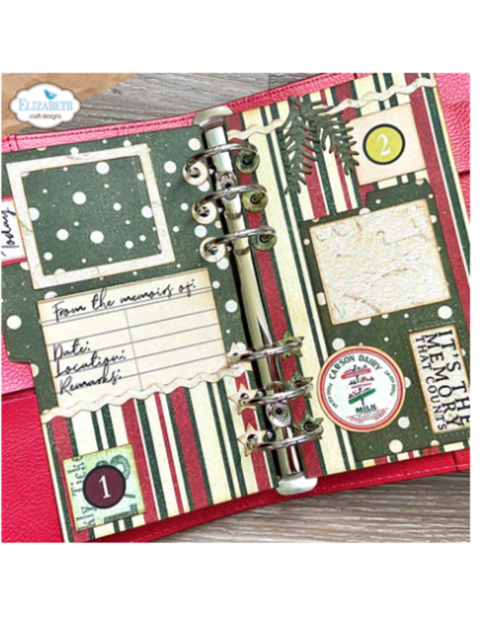 ELIZABETH CRAFT DESIGNS ELIZABETH CRAFT DESIGNS SIDEKICK PLANNER ESSENTIALS 29 HOLLY JOLLY DIE SET