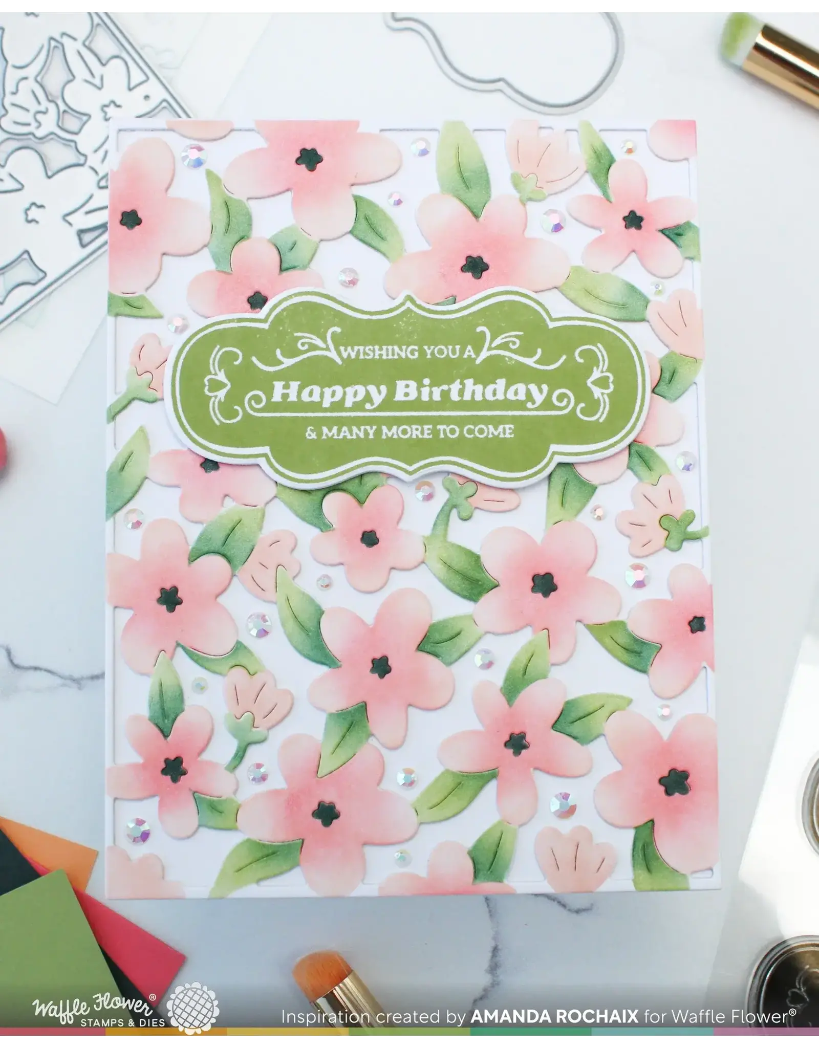 WAFFLE FLOWER WAFFLE FLOWER VINTAGE LABEL 1 CLEAR STAMP SET