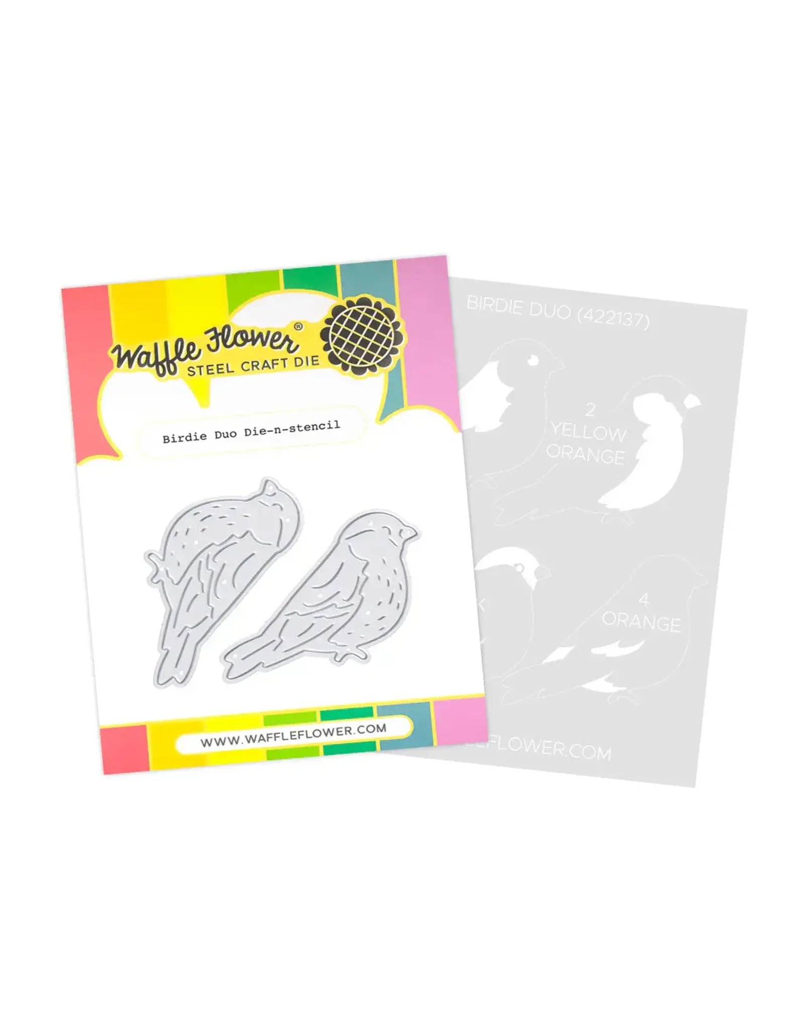 WAFFLE FLOWER WAFFLE FLOWER BIRDIE DUO DIE-N-STENCIL