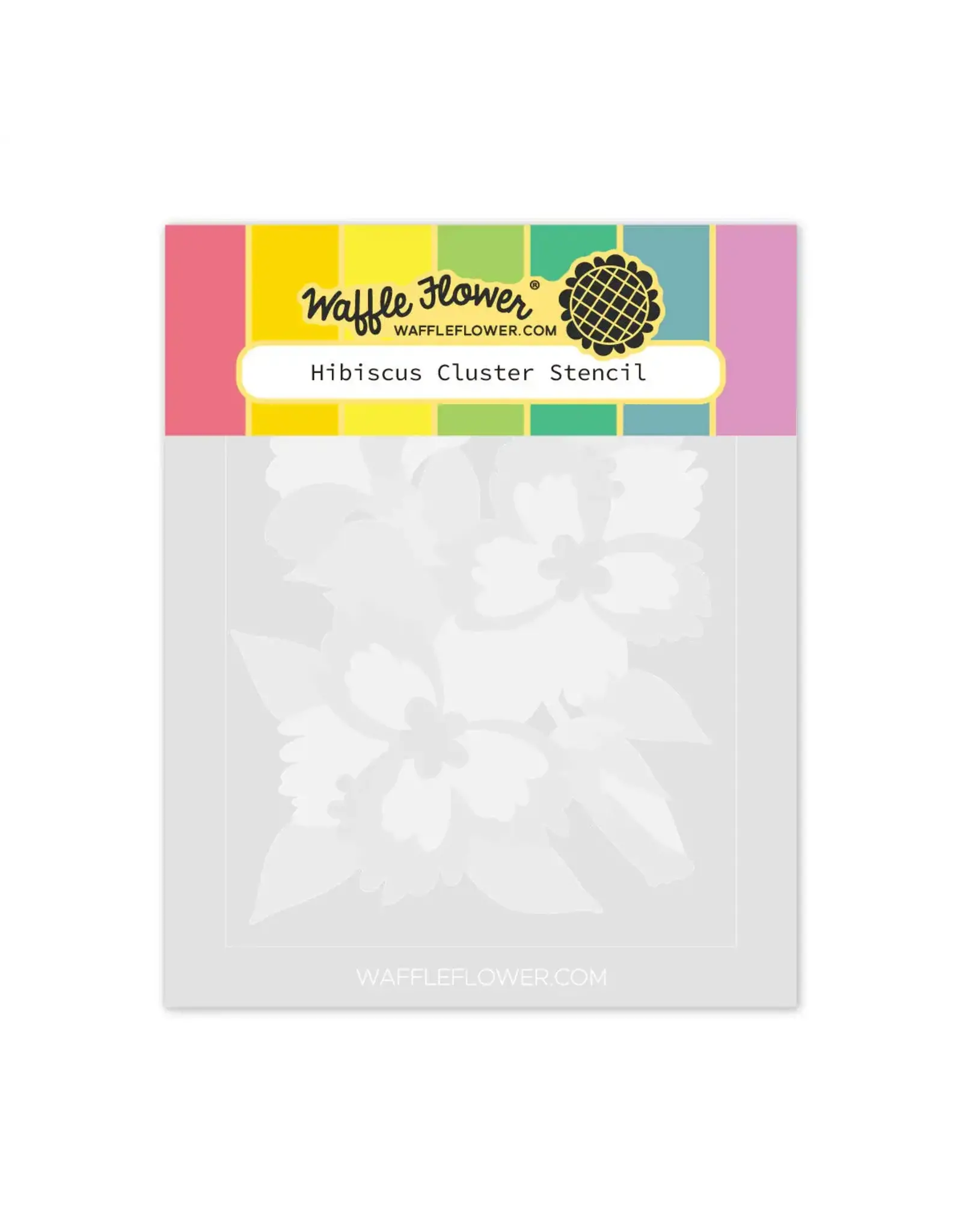 WAFFLE FLOWER WAFFLE FLOWER HIBISCUS CLUSTER STENCIL