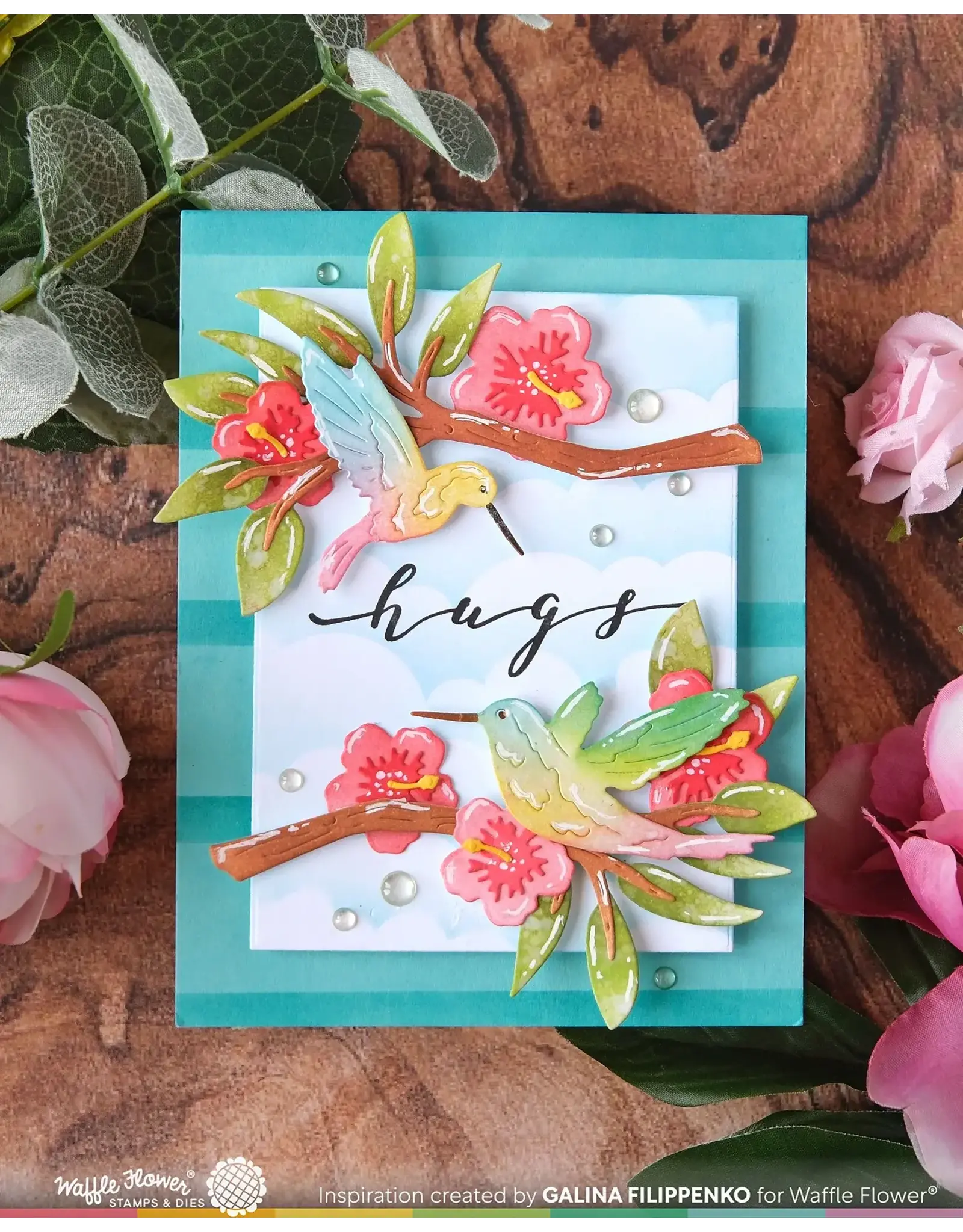 WAFFLE FLOWER WAFFLE FLOWER HIBISCUS BRANCH DIE SET