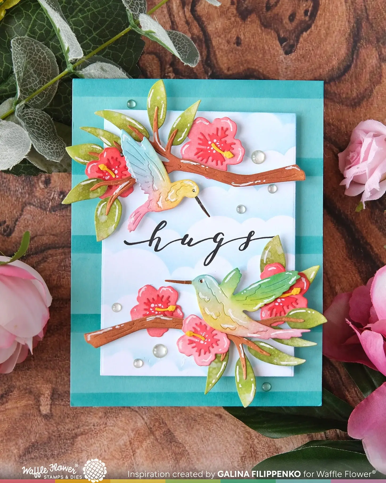 WAFFLE FLOWER WAFFLE FLOWER HIBISCUS BRANCH DIE SET